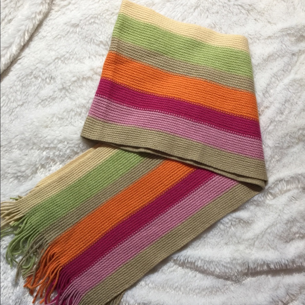 Colorful stripe soft wool scarf nice quality